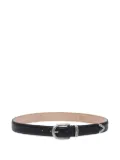 ADRIANO MENEGHETTI silver-buckle leather belt - Black