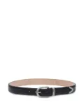 ADRIANO MENEGHETTI silver-buckle leather belt - Black