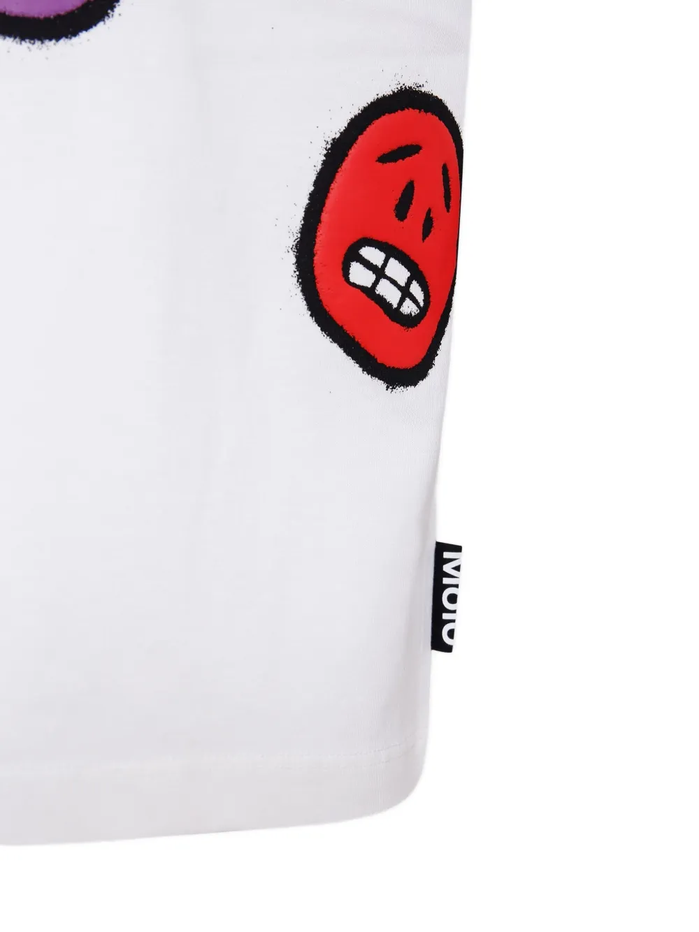 Molo Riley T-shirt met smileyprint Wit