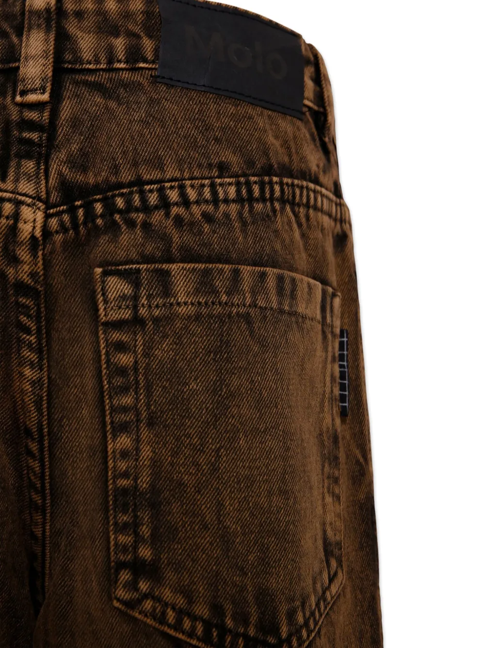 Molo Jeans met vervaagd effect en wijde pijpen Bruin