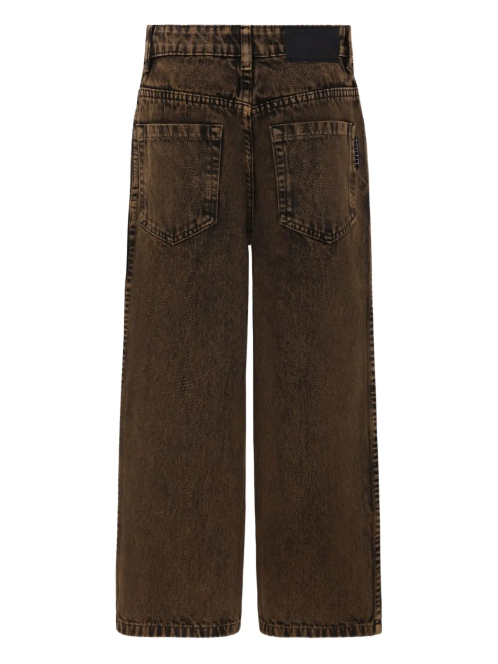 Molo Jeans met vervaagd effect en wijde pijpen Bruin