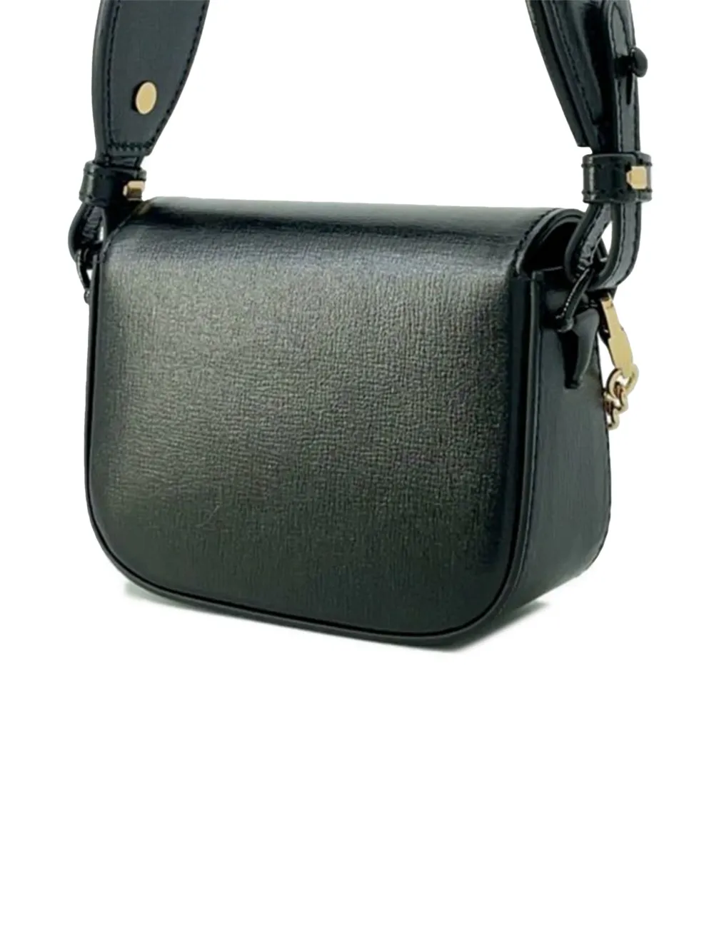 Pre-owned Gucci 2016-2025 Mini Leather Horsebit 1955 Web Satchel In Black