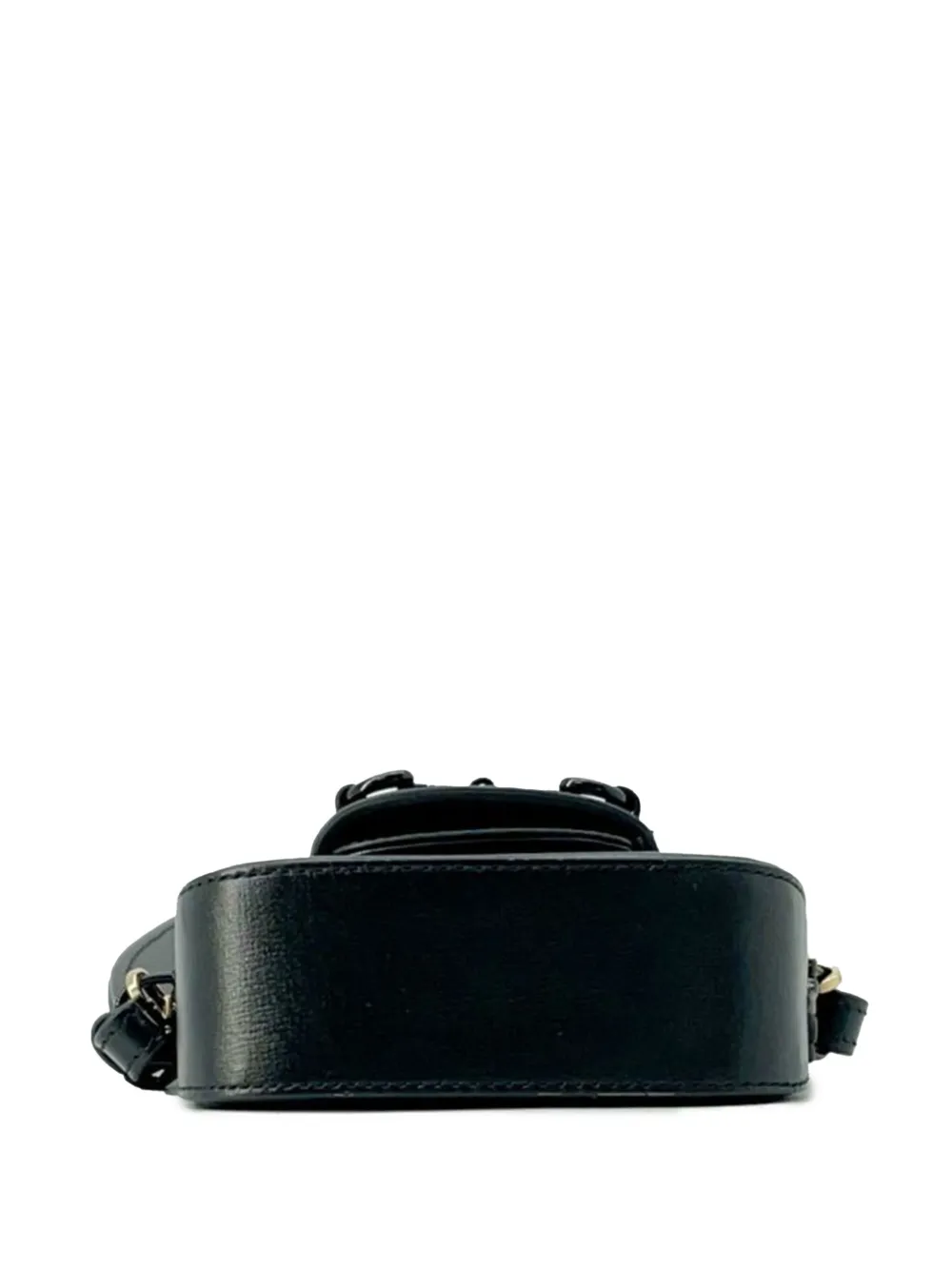 Pre-owned Gucci 2016-2025 Mini Leather Horsebit 1955 Web Satchel In Black
