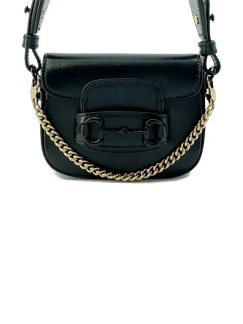 Gucci Pre-Owned 2016-2025 Mini Leather Horsebit 1955 Web satchel