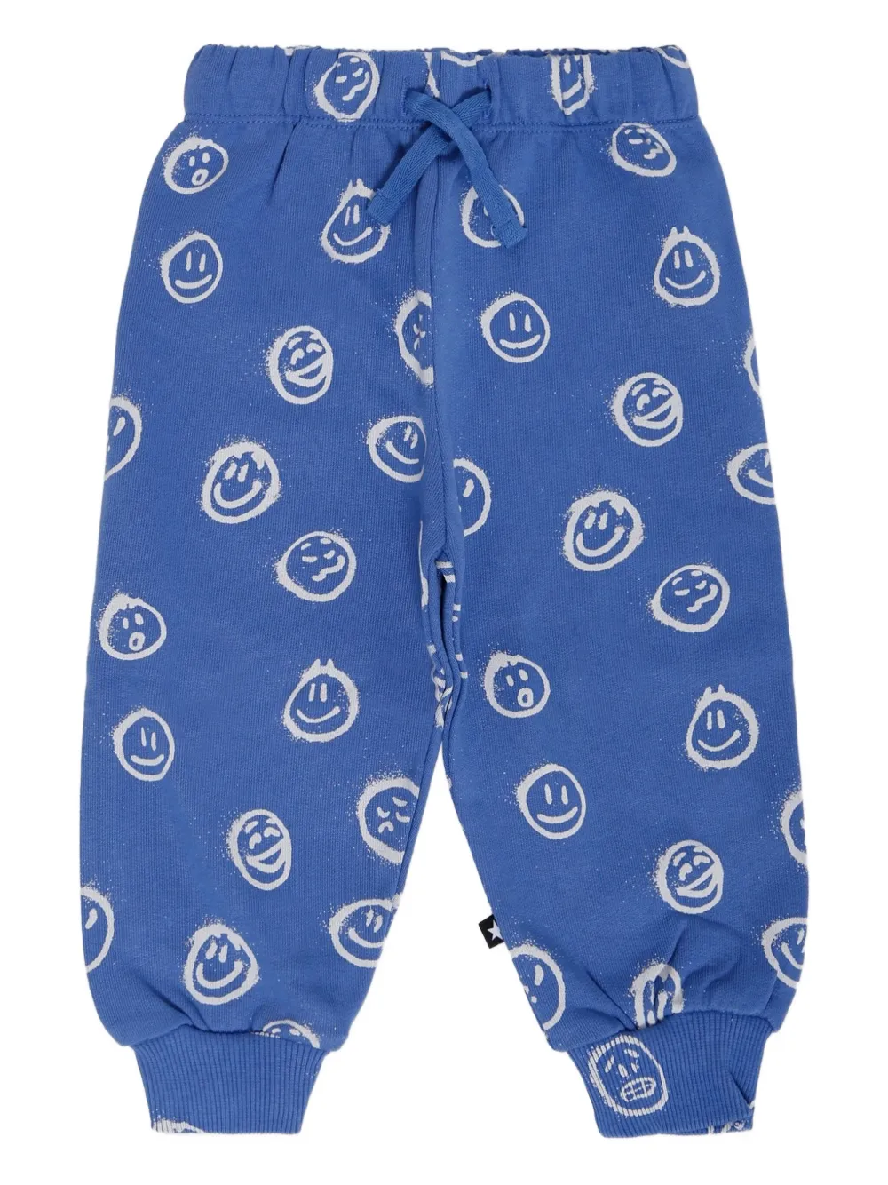 Molo Simeon smiley-print track pants | Blue | Image 1