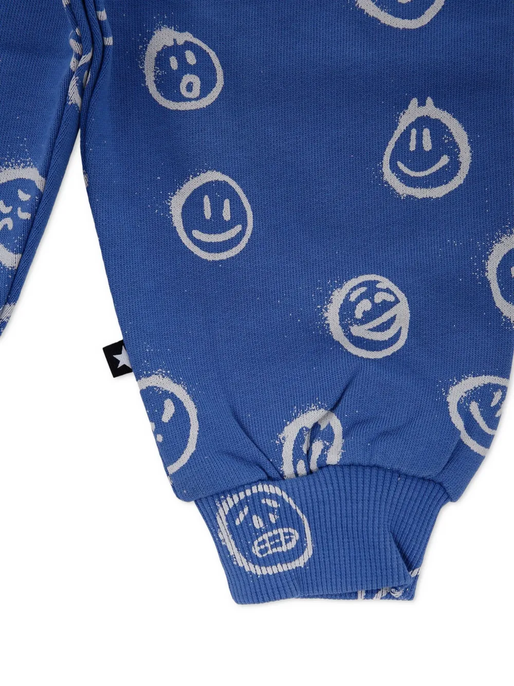 Molo Simeon trainingsbroek met smileyprint Blauw