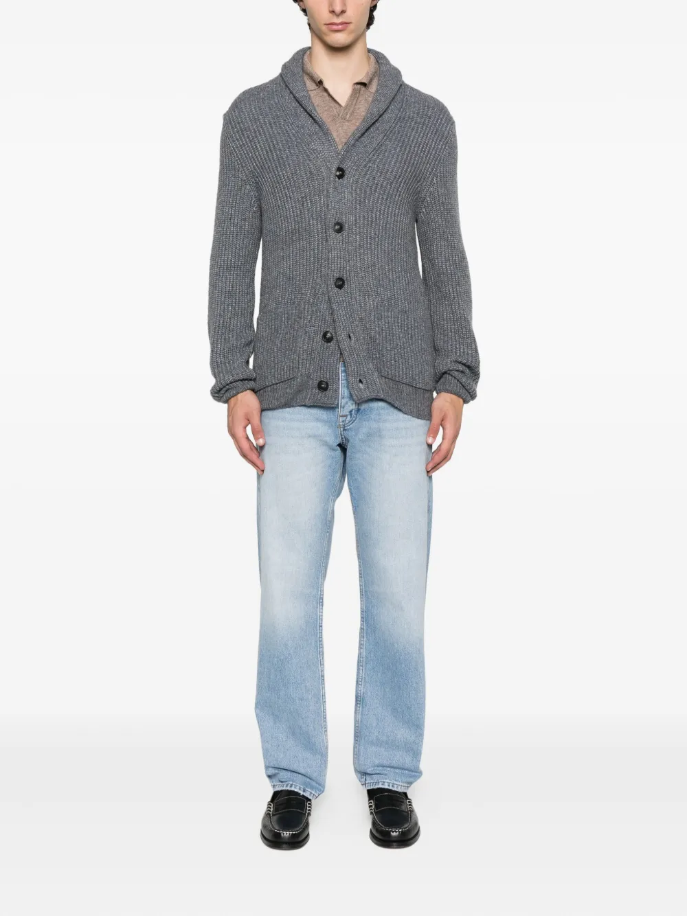 Gran Sasso ribbed shawl-collar cardigan | Cardigans | Image 2