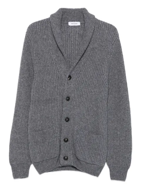 Gran Sasso ribbed shawl-collar cardigan
