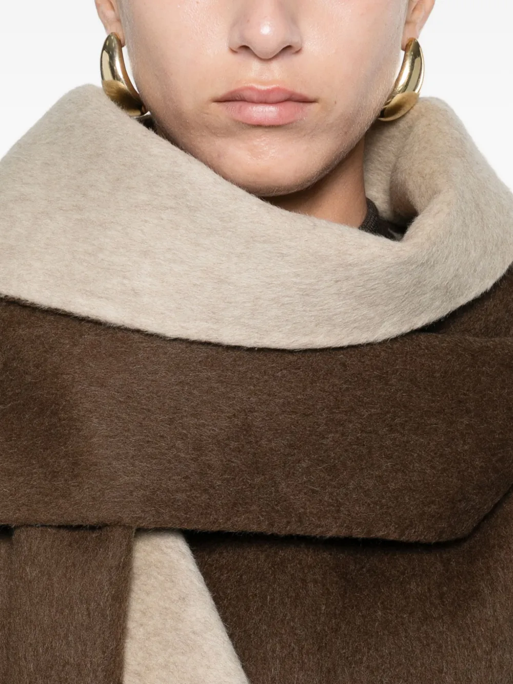 P.a.r.o.s.h Cape-detail Belted Coat In Brown