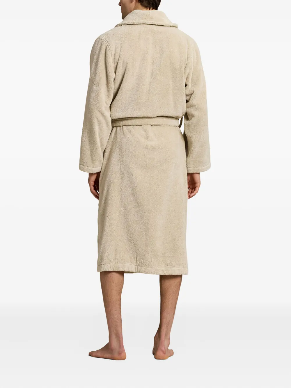 Polo Ralph Lauren Badstof badjas met sjaalkraag Beige