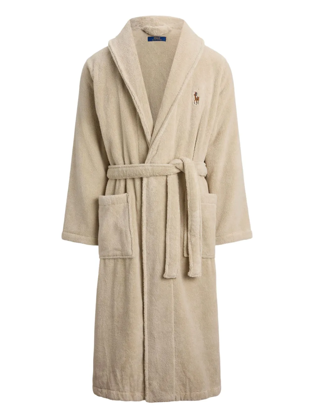 Polo Ralph Lauren Badstof badjas met sjaalkraag Beige