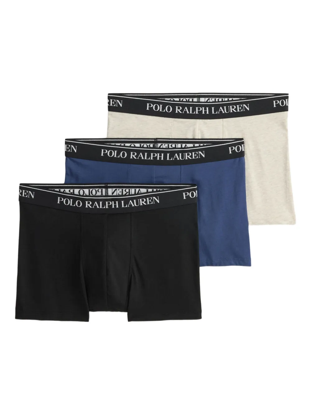 Polo Ralph Lauren Drie boxershorts met elastische tailleband Zwart