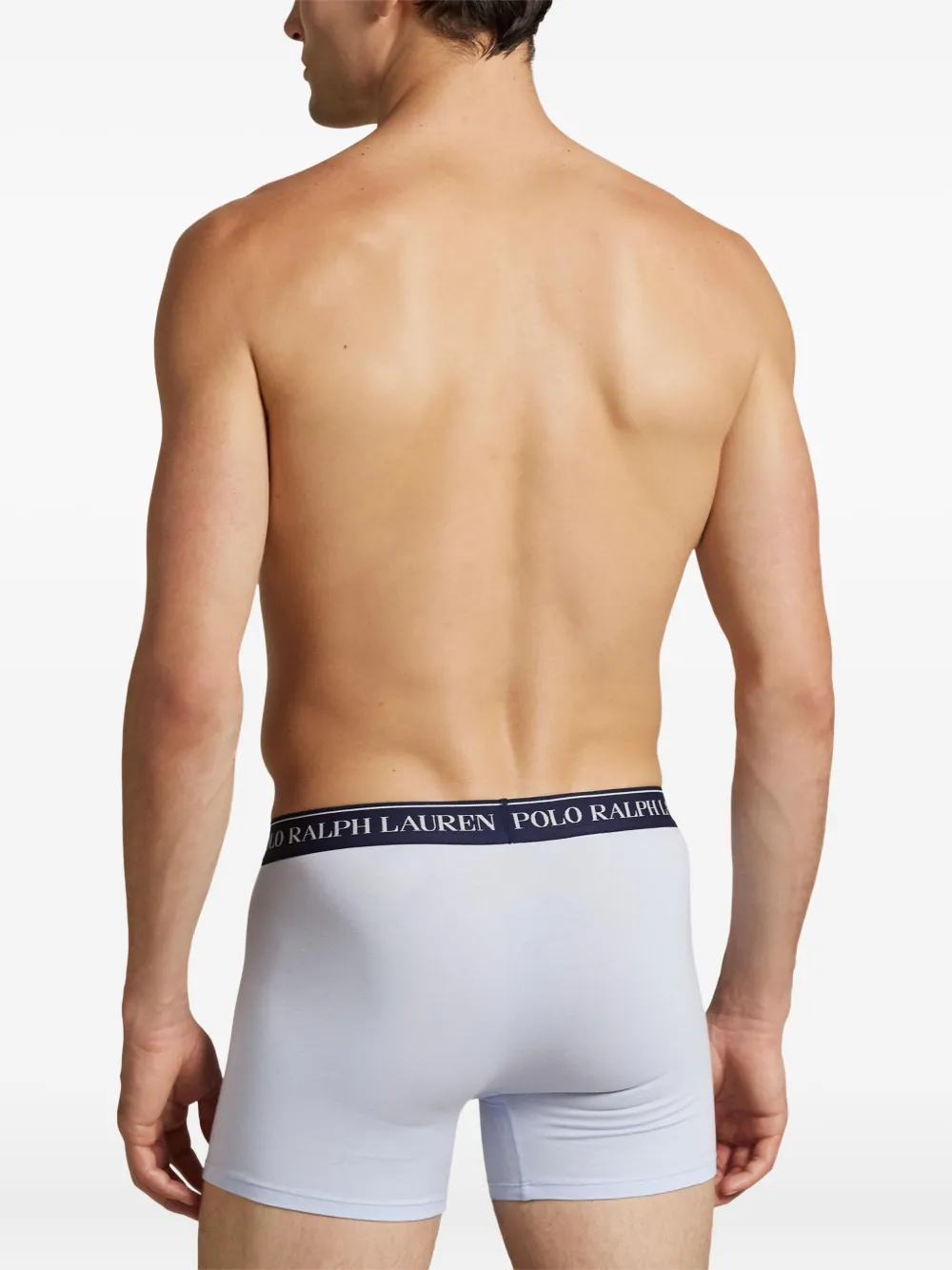 Polo Ralph Lauren Logo-waistband Boxers (pack Of Three) In Blue