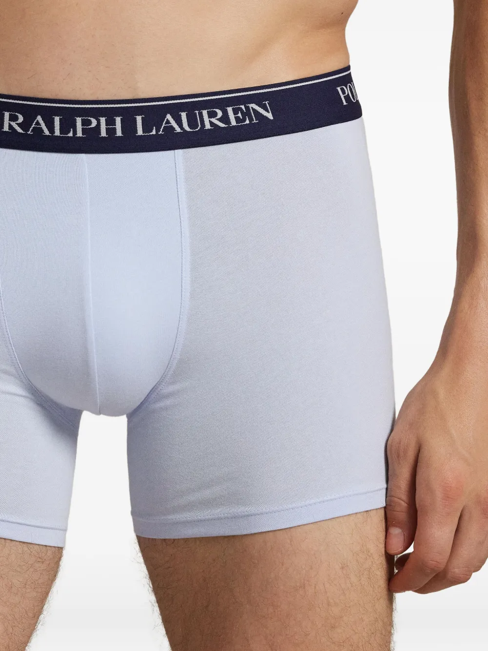 Polo Ralph Lauren Logo-waistband Boxers (pack Of Three) In Blue