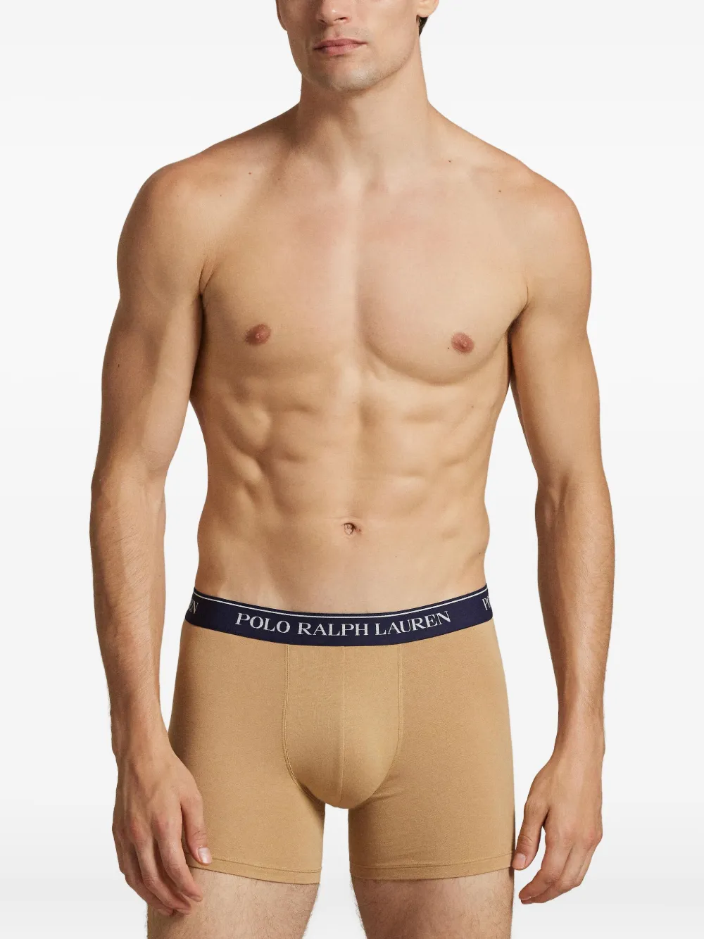 Polo Ralph Lauren Logo-waistband Boxers (pack Of Three) In Blue