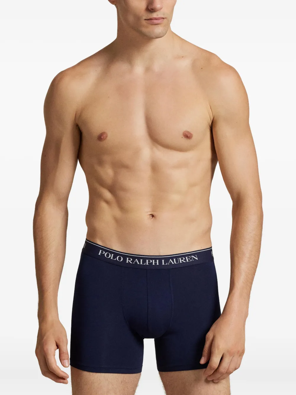 Polo Ralph Lauren Logo-waistband Boxers (pack Of Three) In Blue