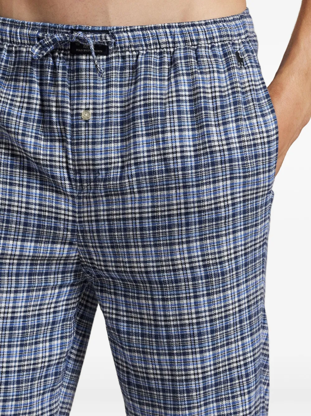 Polo Ralph Lauren Flanellen pyjama met lange mouwen Blauw