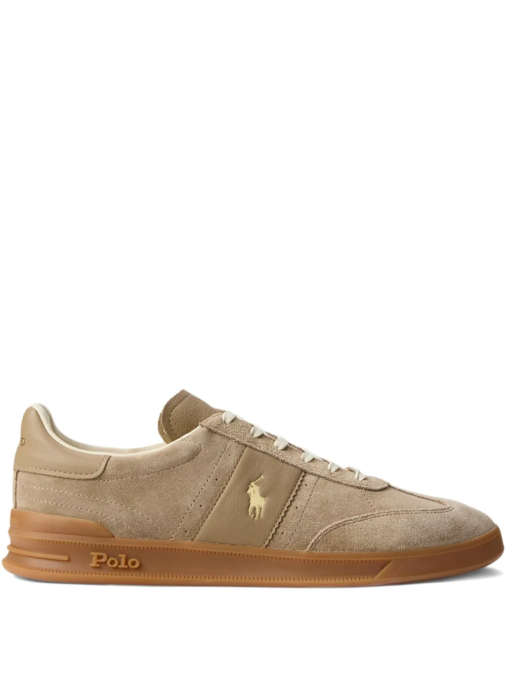 Polo Ralph Lauren Heritage Area suède sneakers Bruin