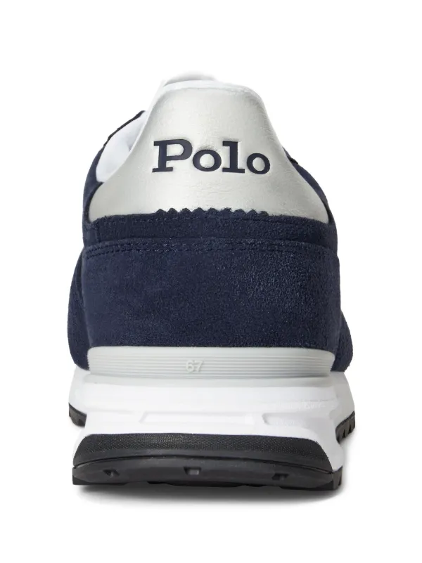 Polo Ralph Lauren mens halford canvas sneakers 9D black blue embroidered pony POLO RALPH LAUREN Keaton Allover Polo Pony Sneakers COLOR  main image 4