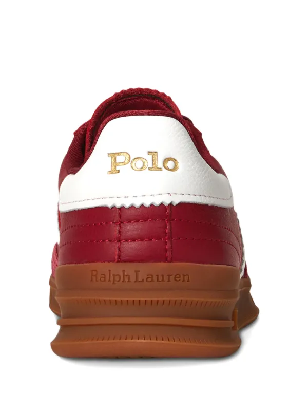 Polo Ralph Lauren Heritage Aera Suede Sneakers | Red | FARFETCH