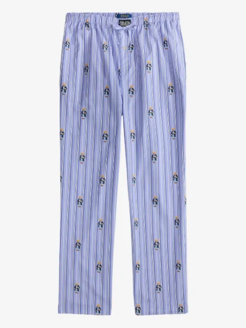 Polo Ralph Lauren pyjama rayé en coron à broderies
