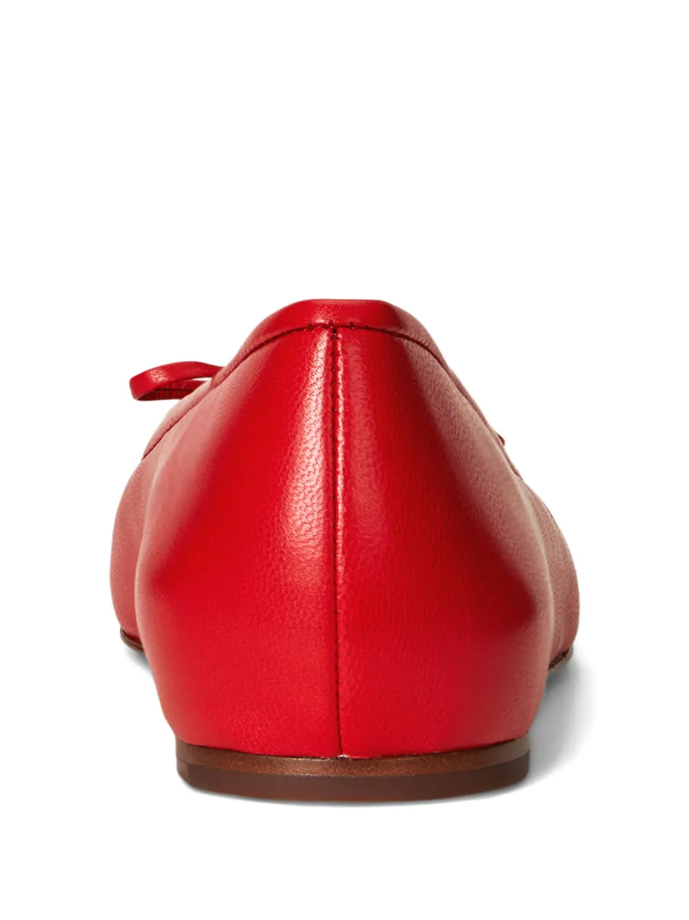Polo Ralph Lauren leather flat ballet flats Red