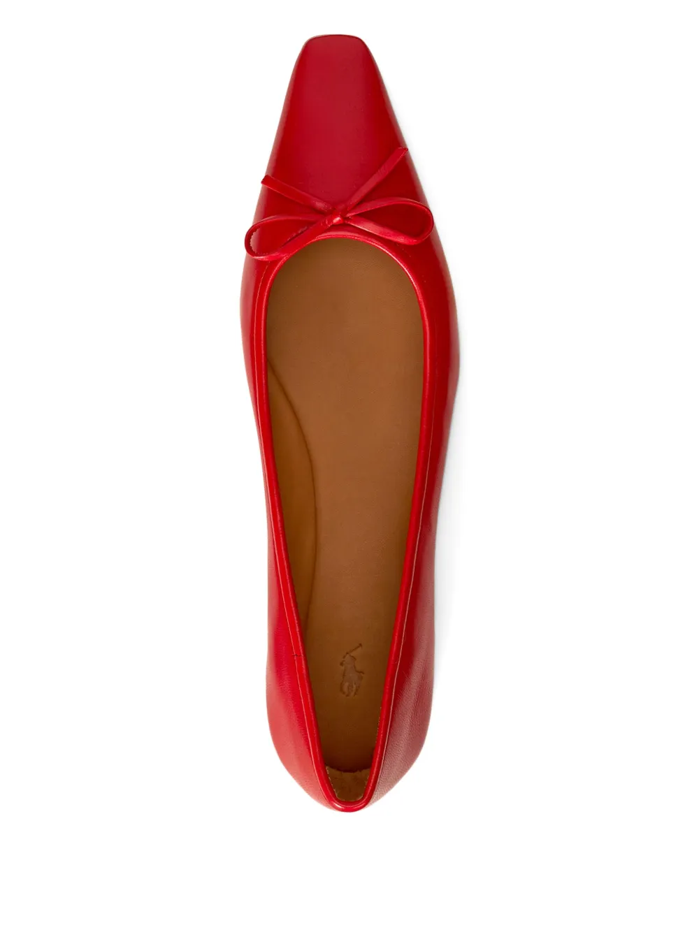 Polo Ralph Lauren leather flat ballet flats Red