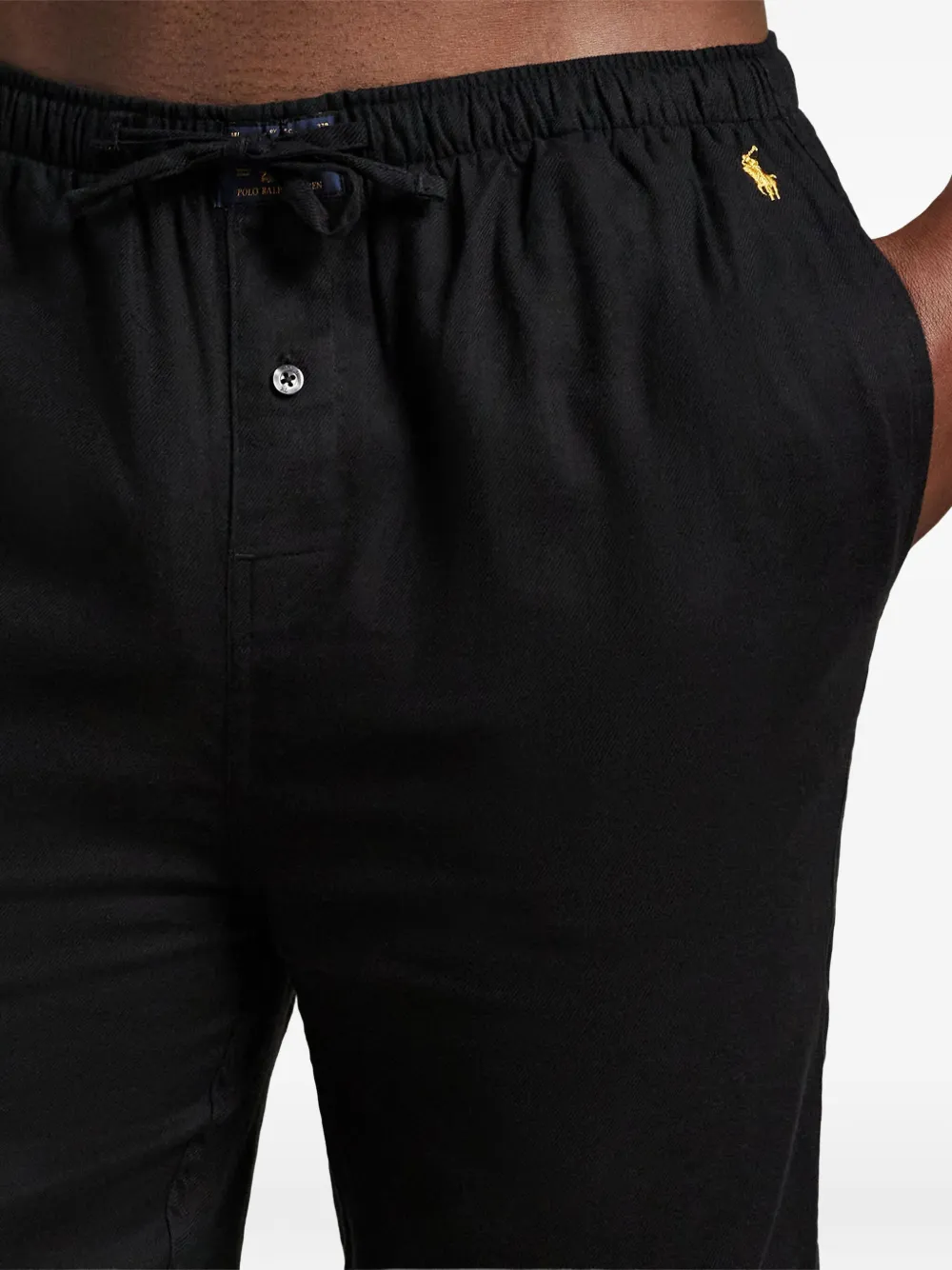 Polo Ralph Lauren Katoenen pyjama met borduurwerk Zwart