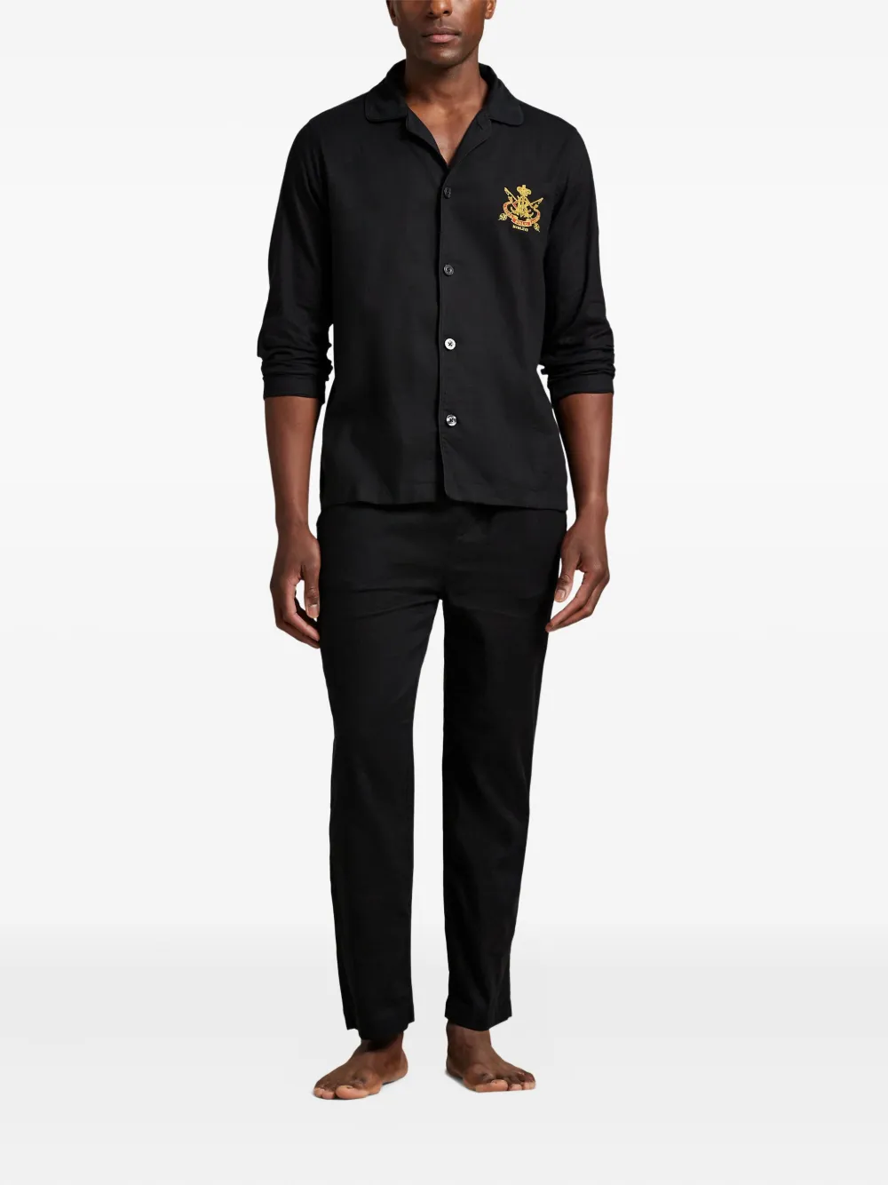 Polo Ralph Lauren crest-embroidered cotton pyjamas | Image 2