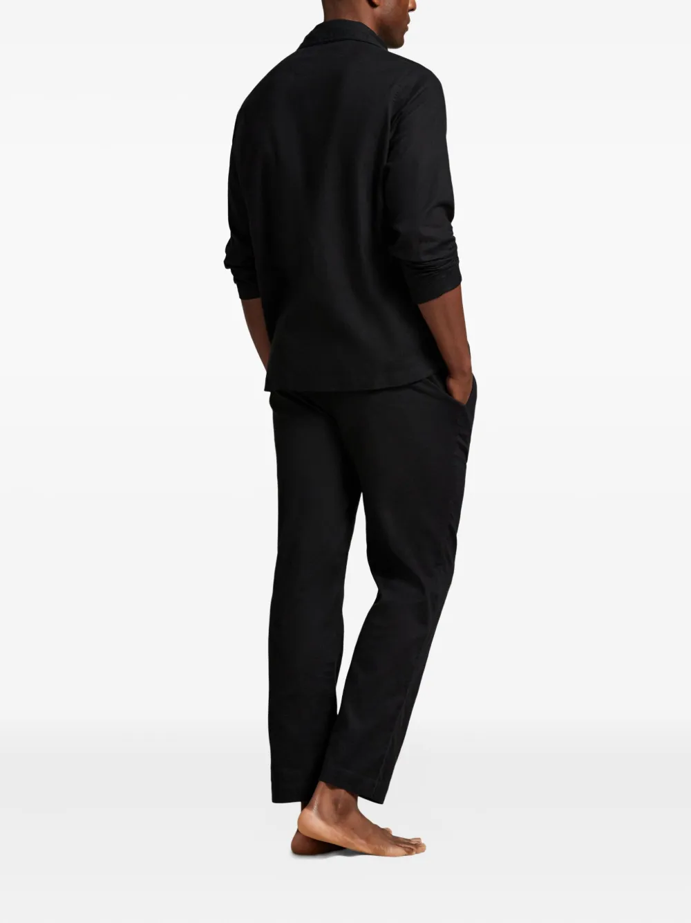 Polo Ralph Lauren Katoenen pyjama met borduurwerk Zwart