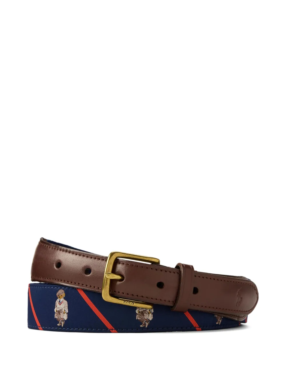 Polo Ralph Lauren Polo Bear ストライプ ベルト - ブルー Polo Ralph Lauren Polo Bear ストライプ ベルト - ブルー