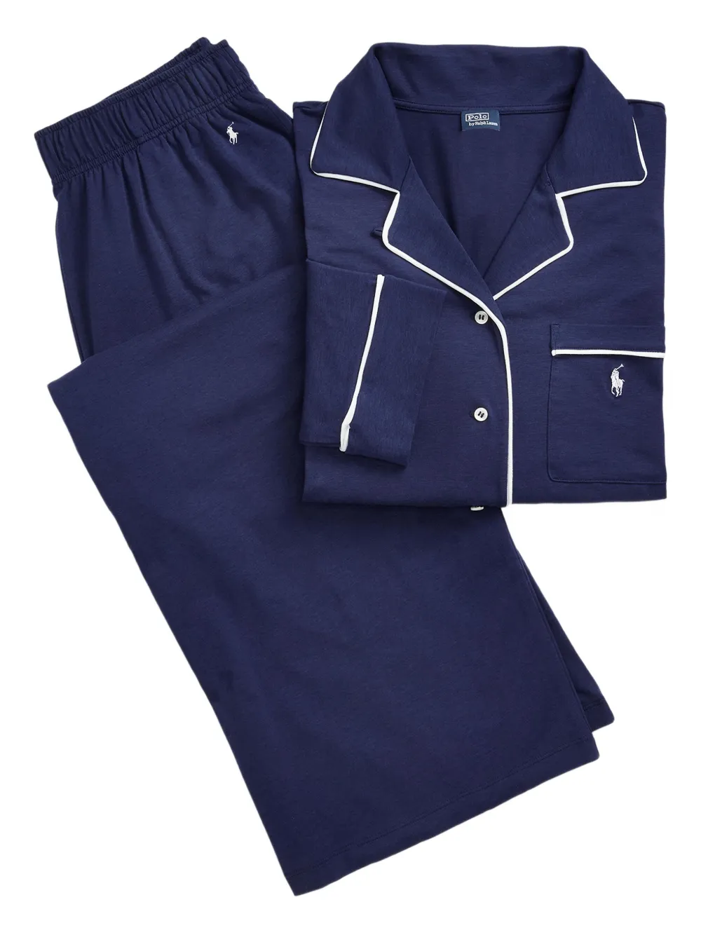 Polo Ralph Lauren Long-sleeve Piped-trim Pajama Set