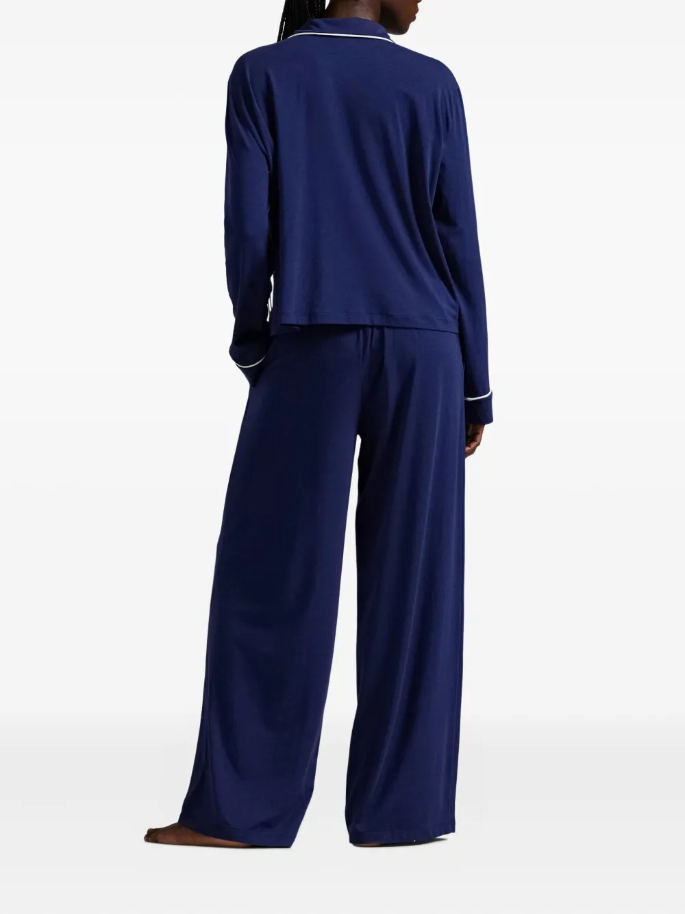 Polo Ralph Lauren Pyjama met lange mouwen en afwerking Blauw