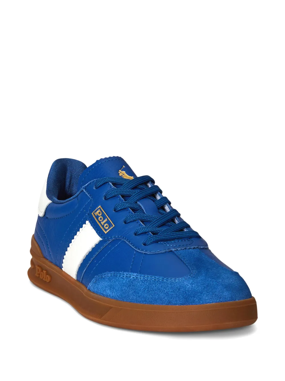 Polo Ralph Lauren Heritage Area suède leren sneakers Blauw