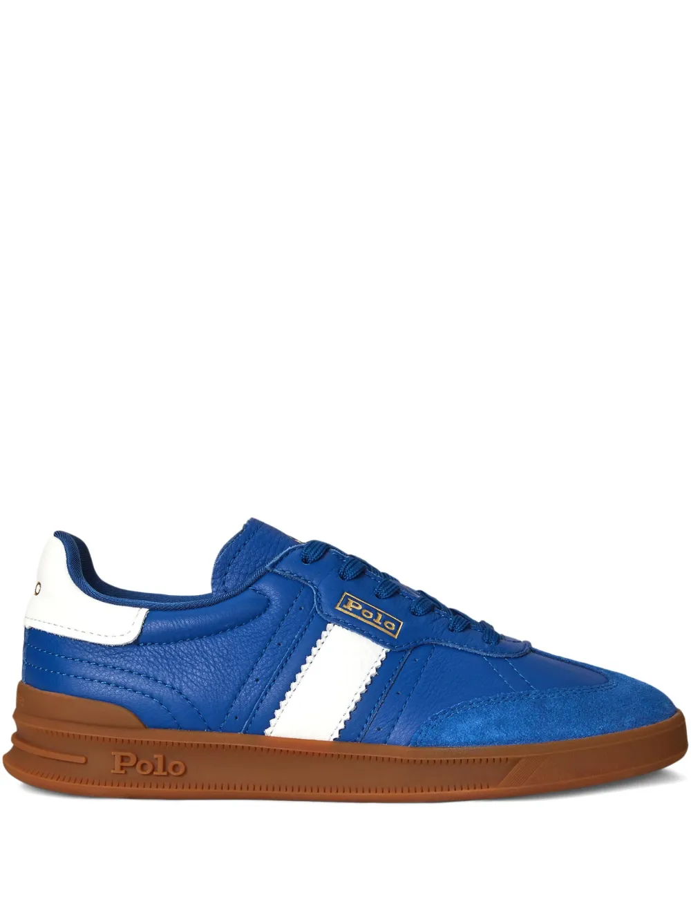 Polo Ralph Lauren Heritage Area suède leren sneakers Blauw