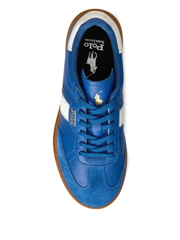 Polo Ralph Lauren Heritage Aera Suede Leather Sneakers Blue FARFETCH IN