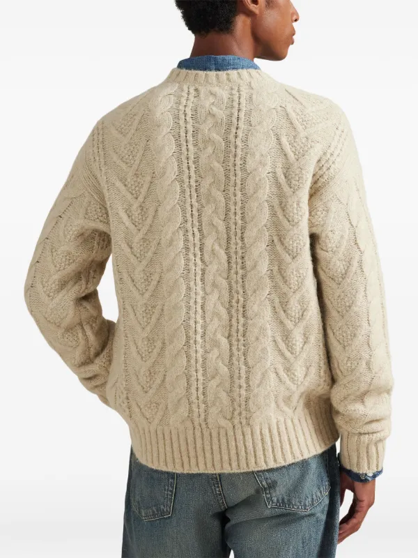 Polo Ralph Lauren Pullover Mit Zopfmuster Nude FARFETCH AT