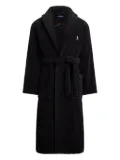 Polo Ralph Lauren embroidered-bear towelling robe - Black