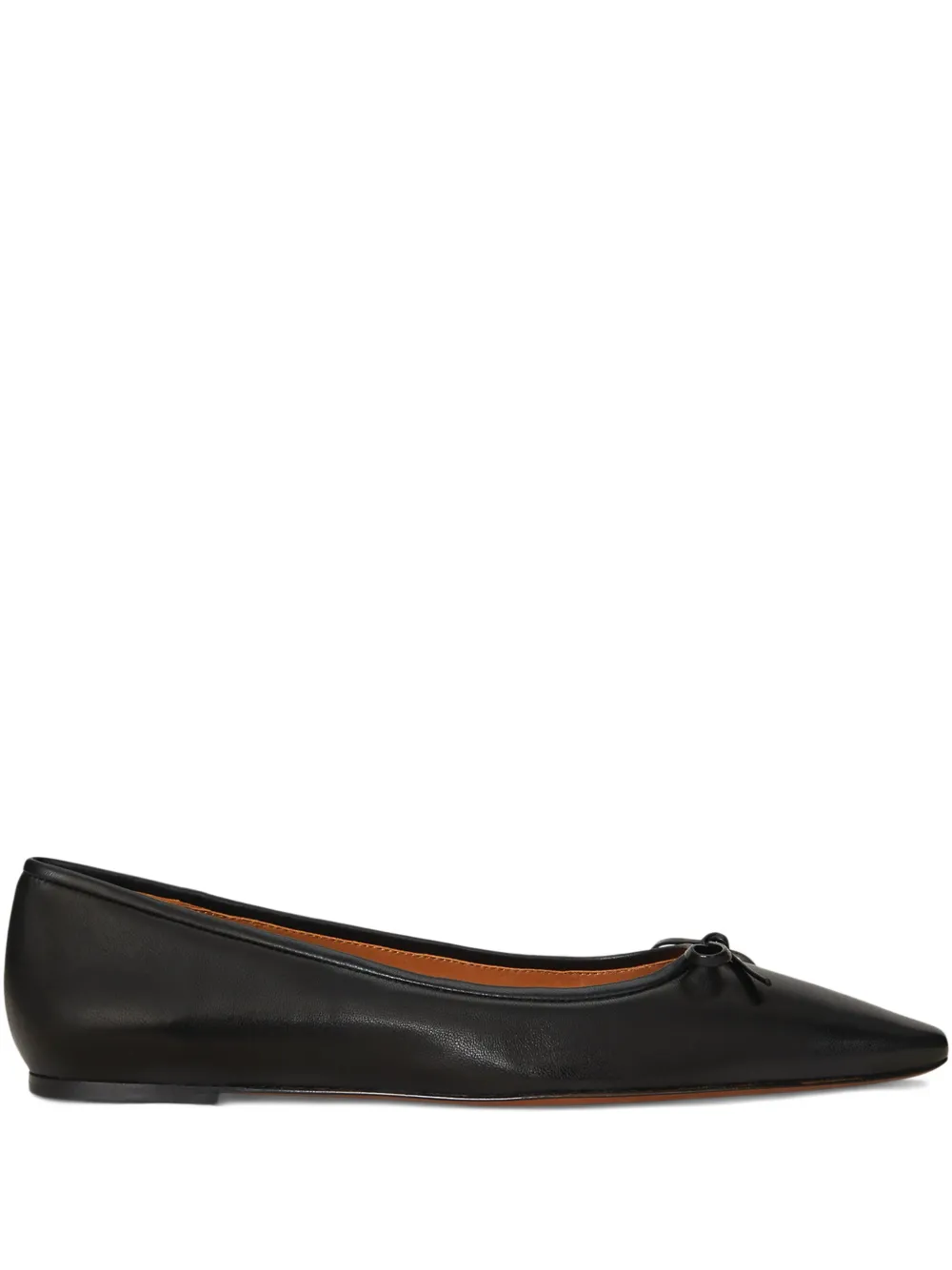 Polo Ralph Lauren Bow-detail Pointed-toe Ballet Flats