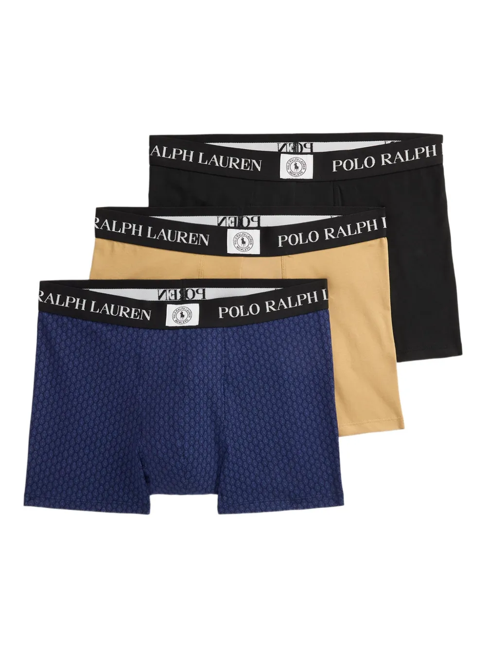 Polo Ralph Lauren Logo-waistband Boxers (pack Of Three) In Blue