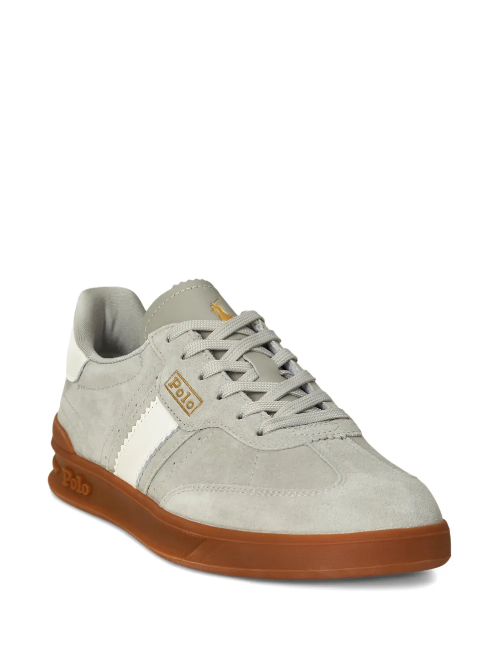 Polo Ralph Lauren Sneakers met leren vlakken Grijs