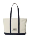 Polo Ralph Lauren logo-embroidered canvas tote bag - Neutrals