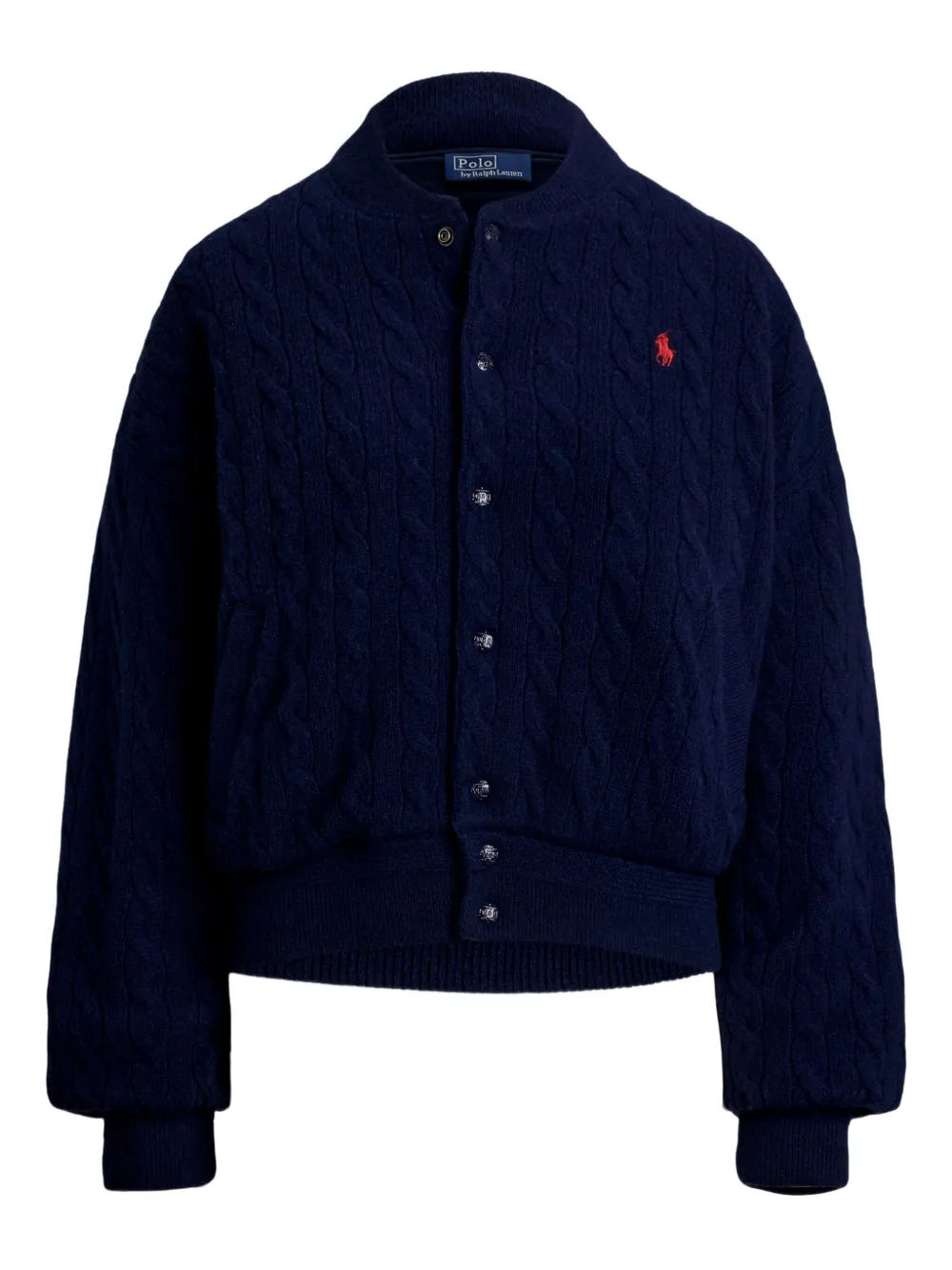 Polo Ralph Lauren cable-knit bomber jacket | Blue | Image 1