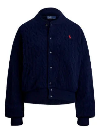 Polo Ralph Lauren ケーブルニット ボンバージャケット | ブルー