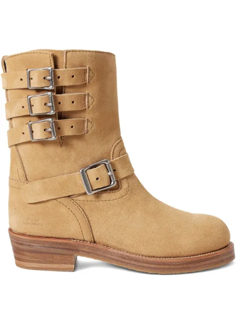 Polo Ralph Lauren triple-buckle suede boots