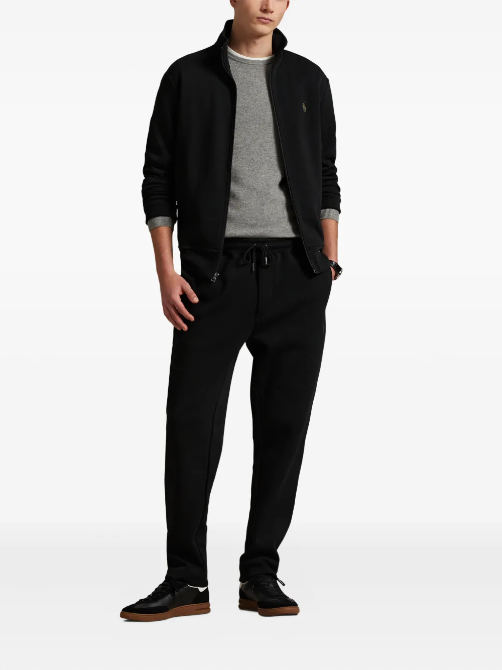 Polo Ralph Lauren Dubbelgebreide broek met logo - Zwart
