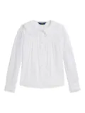 POLO RALPH LAUREN KIDS bib-collar blouse - White