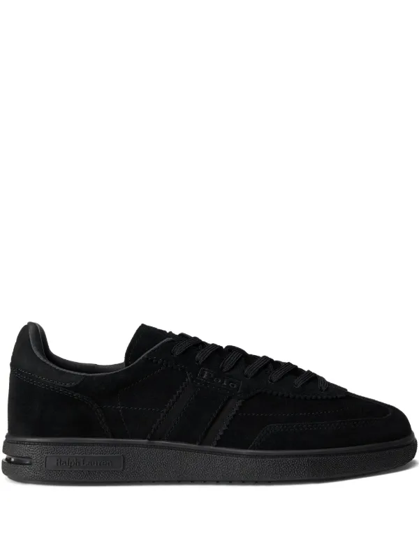 Polo Ralph Lauren Bedford Logo-detail Suede Sneakers in Black