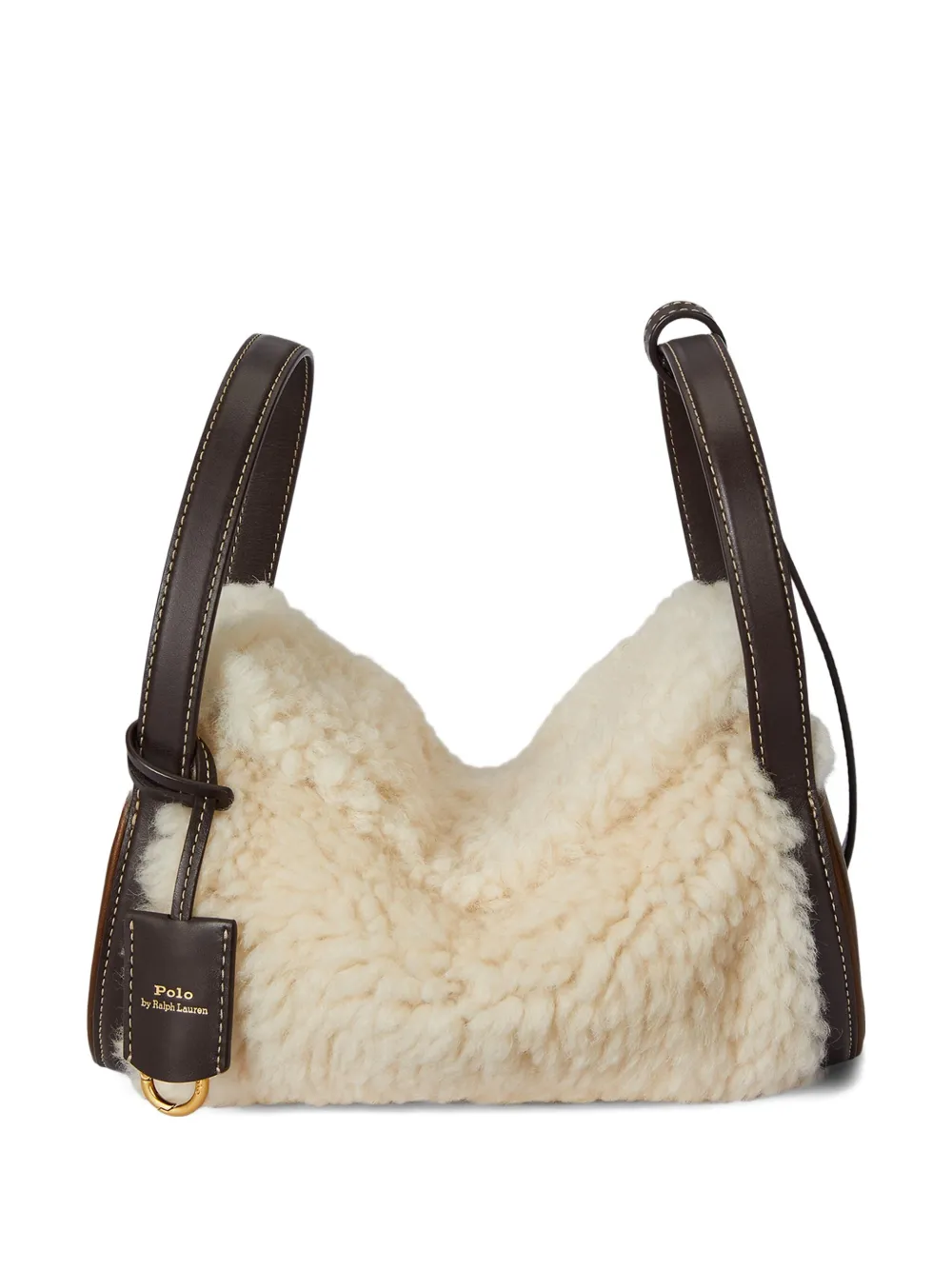 Polo Ralph Lauren shearling leather duffle bag | Neutrals | Image 1