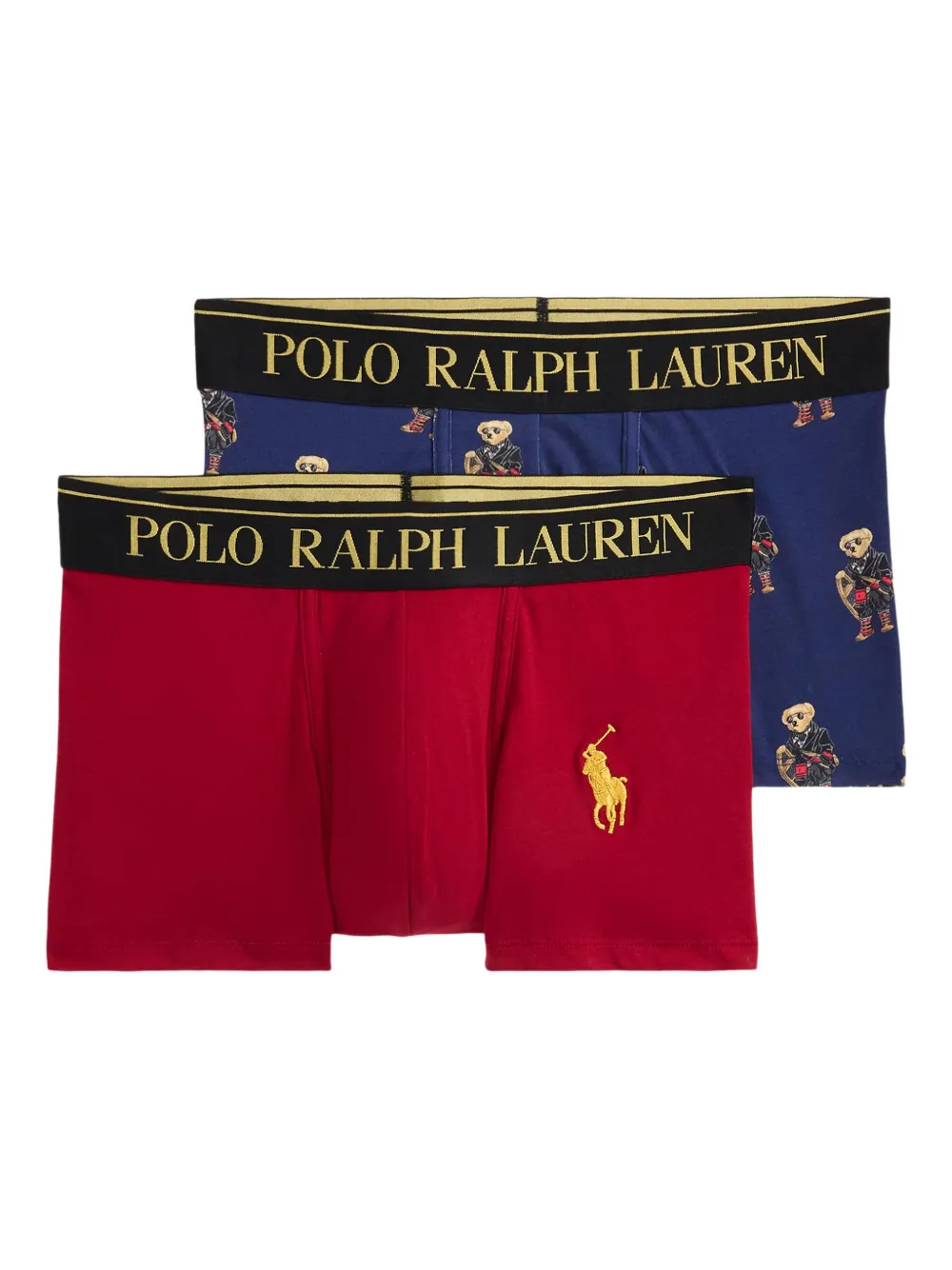 Polo Ralph Lauren コットンブレンド トランクス 2枚組 - レッド Polo Ralph Lauren コットンブレンド トランクス 2枚組 - レッド